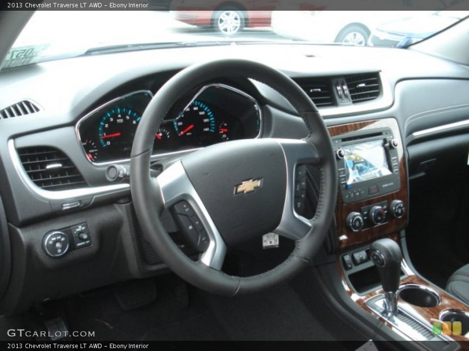 Ebony Interior Dashboard for the 2013 Chevrolet Traverse LT AWD #73173392