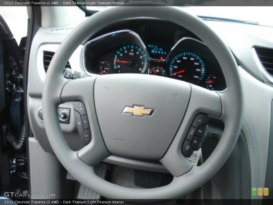 Dark Titanium/Light Titanium Interior Steering Wheel for the 2013 Chevrolet Traverse LS AWD #73173924