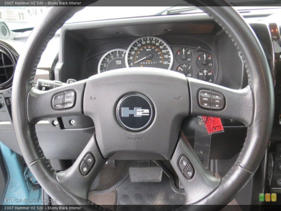 Ebony Black Interior Steering Wheel for the 2007 Hummer H2 SUV #73178184