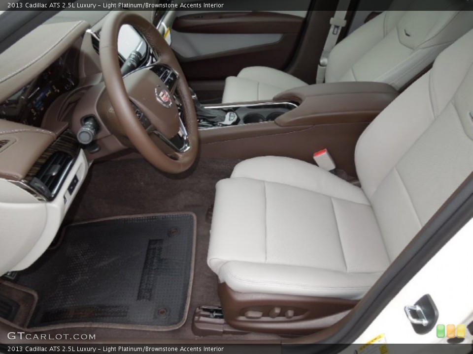 Light Platinum/Brownstone Accents Interior Photo for the 2013 Cadillac ATS 2.5L Luxury #73180968
