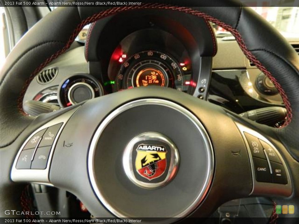 Abarth Nero/Rosso/Nero (Black/Red/Black) Interior Controls for the 2013 Fiat 500 Abarth #73180977