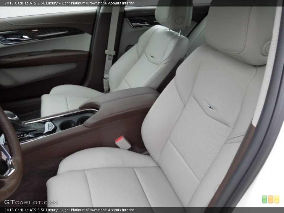 Light Platinum/Brownstone Accents Interior Front Seat for the 2013 Cadillac ATS 2.5L Luxury #73180989