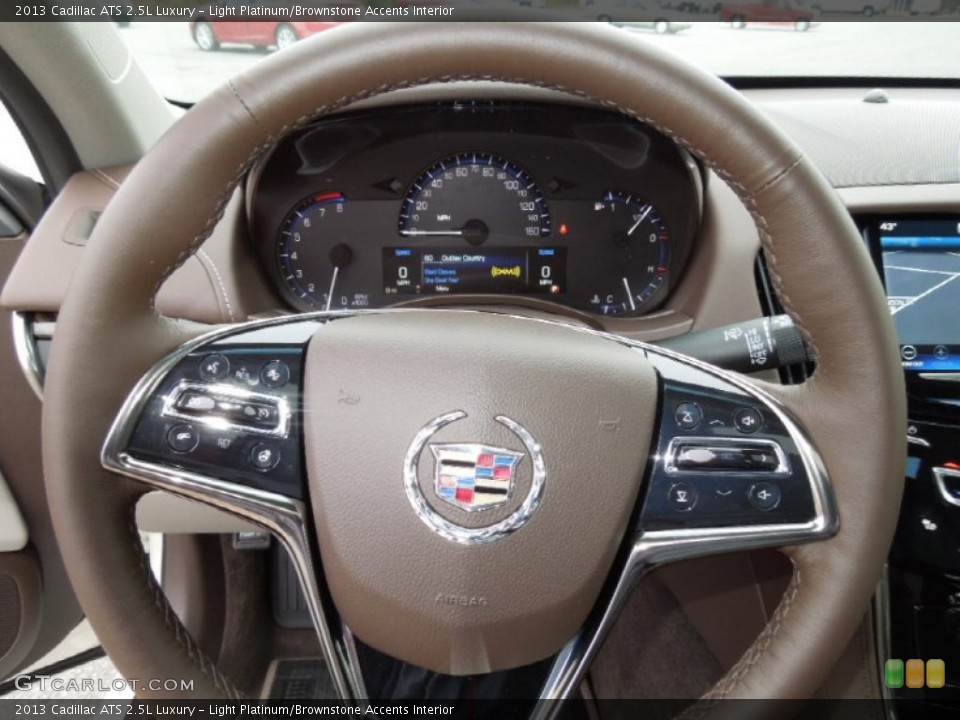Light Platinum/Brownstone Accents Interior Steering Wheel for the 2013 Cadillac ATS 2.5L Luxury #73181171