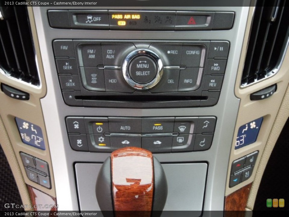 Cashmere/Ebony Interior Controls for the 2013 Cadillac CTS Coupe #73181818