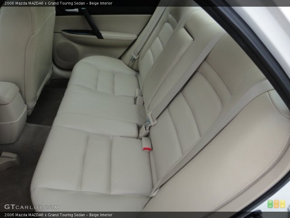 Beige Interior Rear Seat for the 2006 Mazda MAZDA6 s Grand Touring Sedan #73185354
