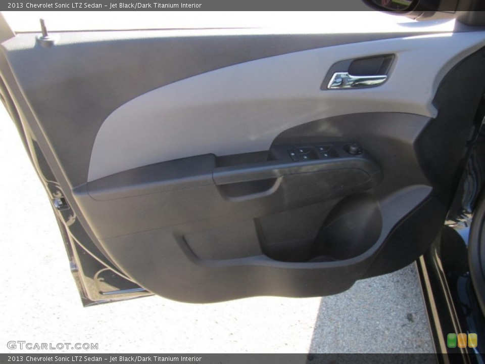 Jet Black/Dark Titanium Interior Door Panel for the 2013 Chevrolet Sonic LTZ Sedan #73188634