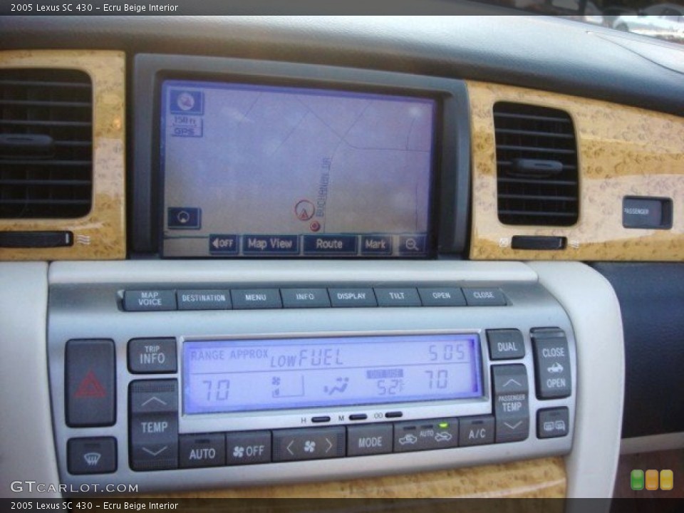 Ecru Beige Interior Navigation for the 2005 Lexus SC 430 #73189239