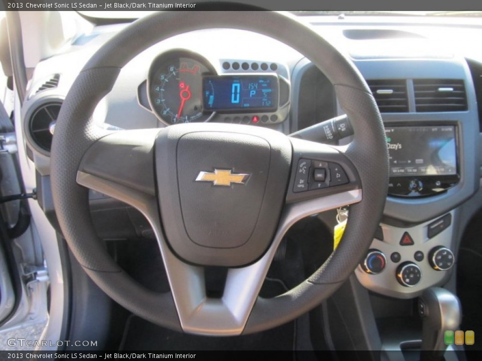 Jet Black/Dark Titanium Interior Steering Wheel for the 2013 Chevrolet Sonic LS Sedan #73189725