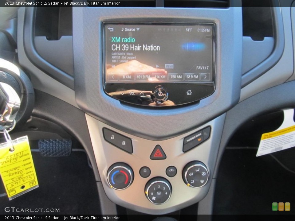 Jet Black/Dark Titanium Interior Controls for the 2013 Chevrolet Sonic LS Sedan #73189752
