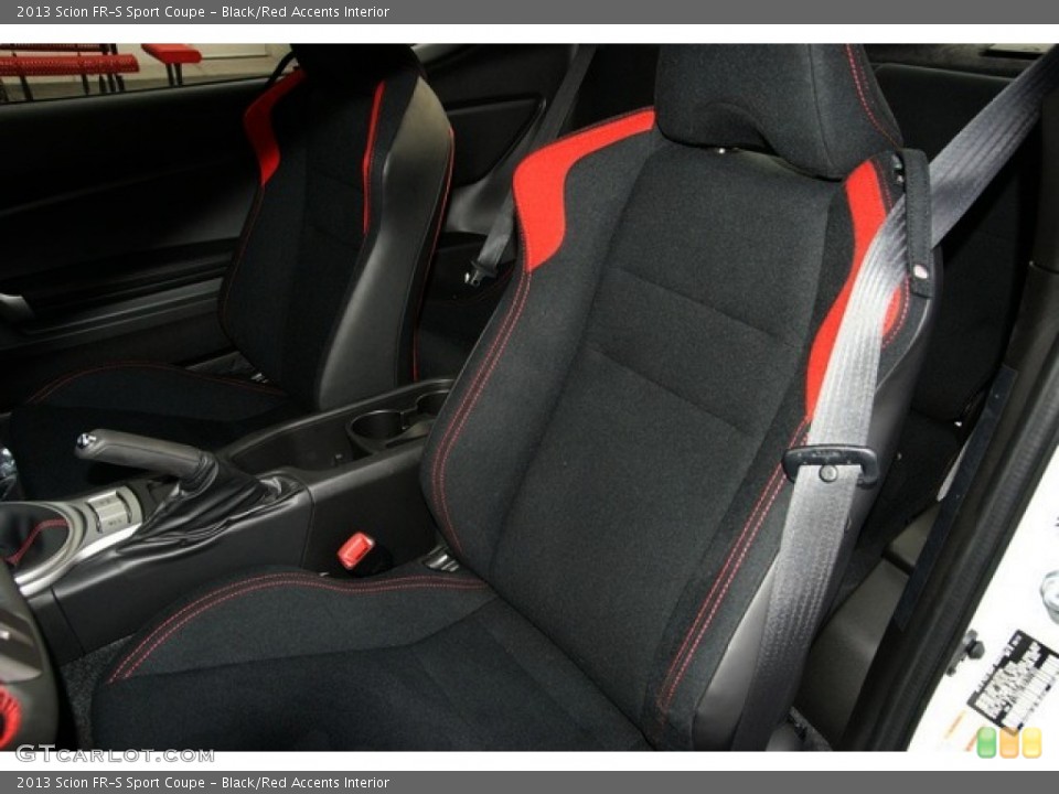 Black/Red Accents Interior Front Seat for the 2013 Scion FR-S Sport Coupe #73190304