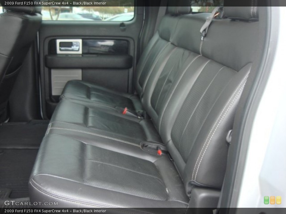 Black/Black Interior Rear Seat for the 2009 Ford F150 FX4 SuperCrew 4x4 #73194816