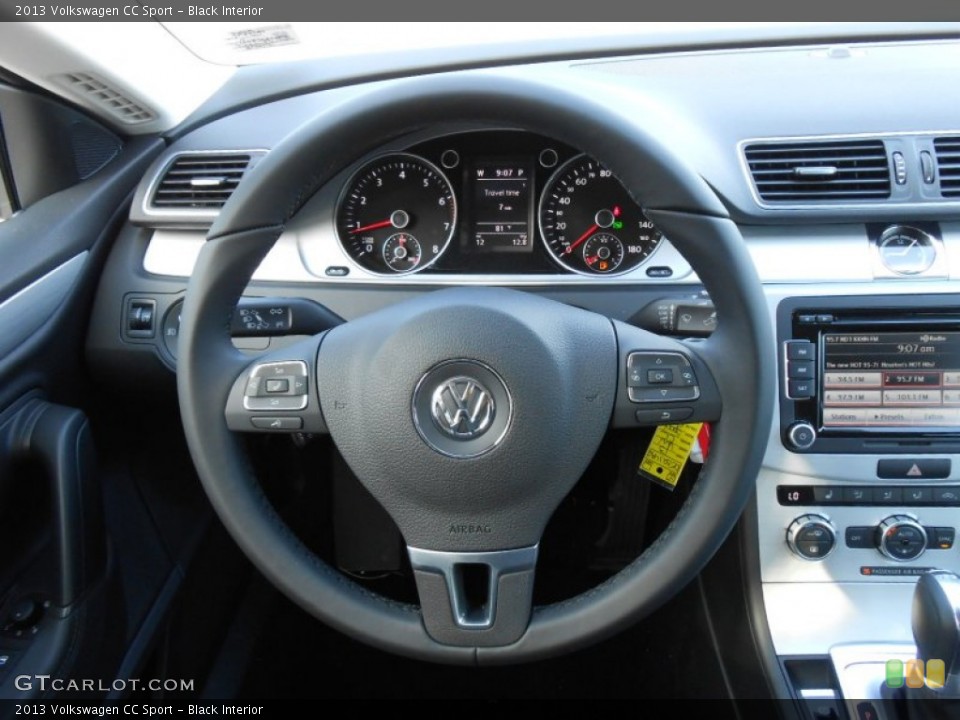 Black Interior Steering Wheel for the 2013 Volkswagen CC Sport #73195622