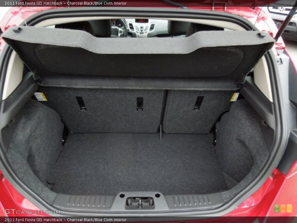 Charcoal Black/Blue Cloth Interior Trunk for the 2011 Ford Fiesta SES Hatchback #73196484