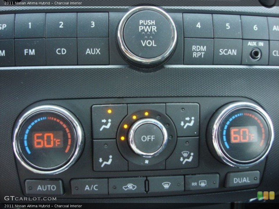 Charcoal Interior Controls for the 2011 Nissan Altima Hybrid #73199043