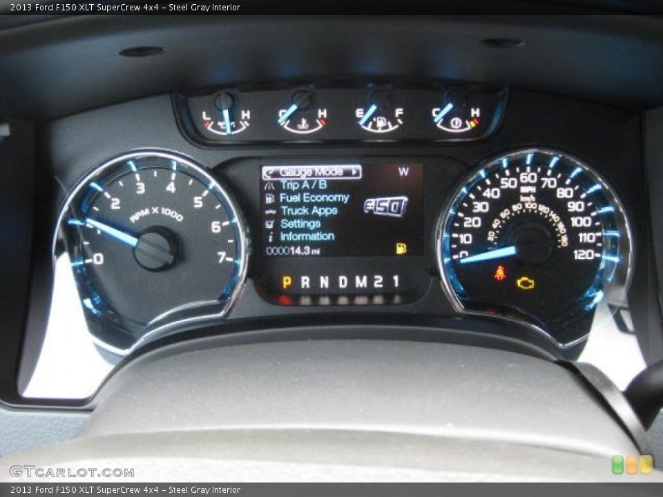 Steel Gray Interior Gauges for the 2013 Ford F150 XLT SuperCrew 4x4 #73201203