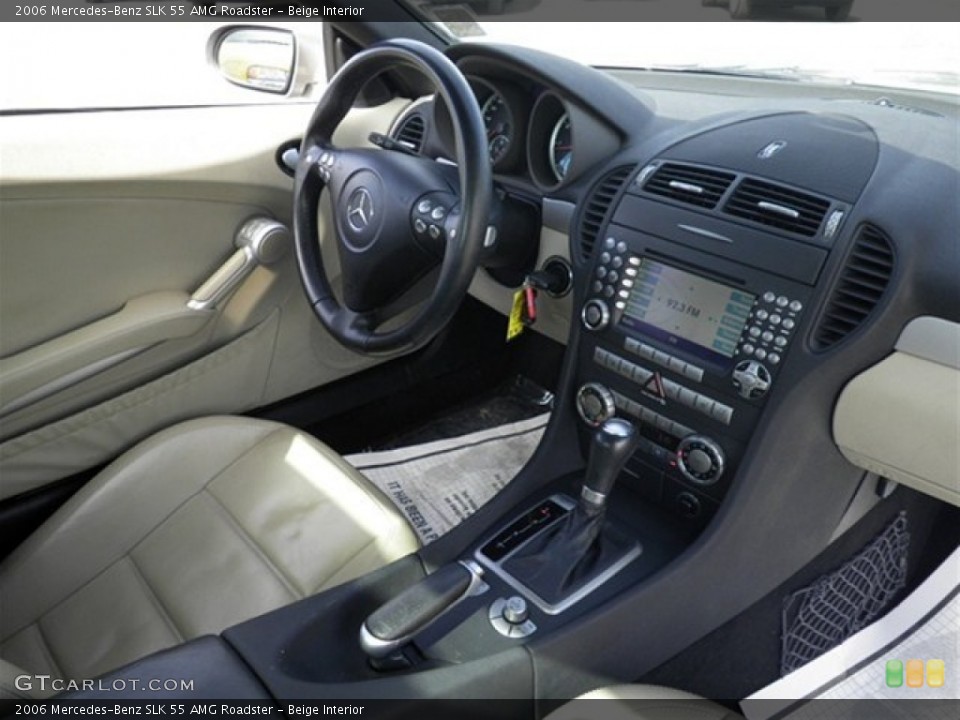 Beige Interior Dashboard for the 2006 Mercedes-Benz SLK 55 AMG Roadster #73201407