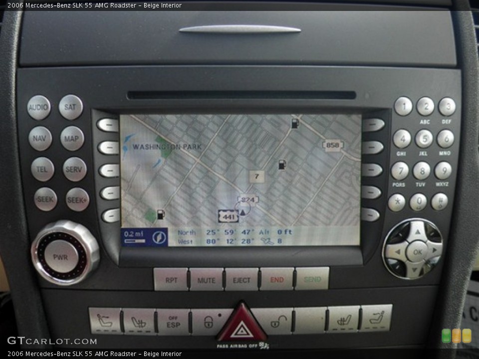 Beige Interior Navigation for the 2006 Mercedes-Benz SLK 55 AMG Roadster #73201614