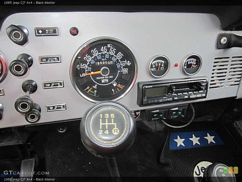Black Interior Dashboard for the 1986 Jeep CJ7 4x4 #73204203