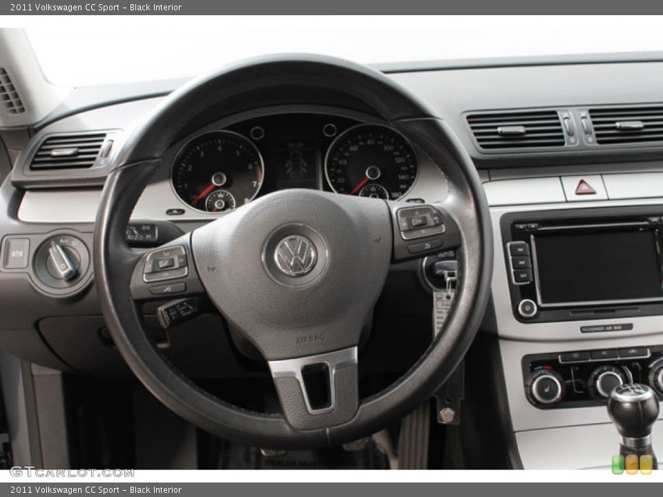 Black Interior Steering Wheel for the 2011 Volkswagen CC Sport #73204983