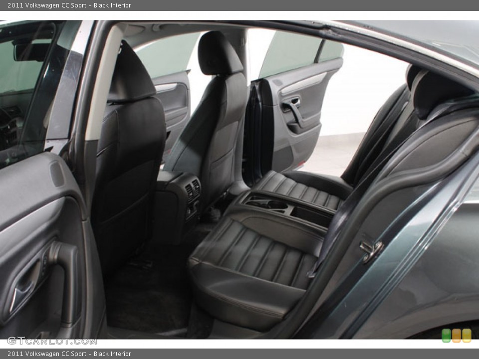 Black Interior Rear Seat for the 2011 Volkswagen CC Sport #73205226