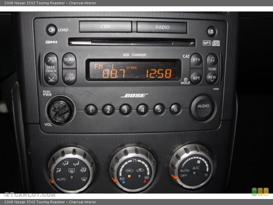 Charcoal Interior Controls for the 2008 Nissan 350Z Touring Roadster #73206213
