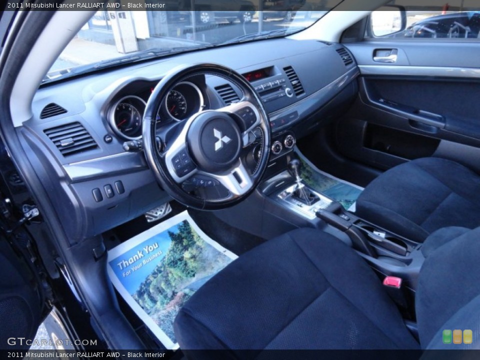 Black Interior Prime Interior for the 2011 Mitsubishi Lancer RALLIART AWD #73206555