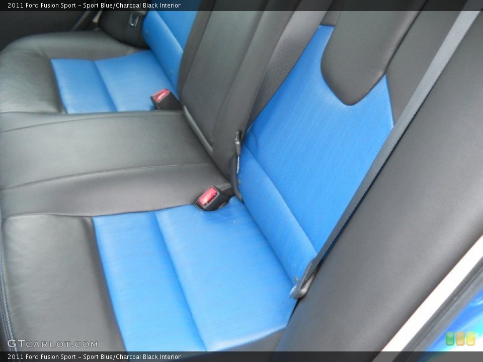 Sport Blue/Charcoal Black Interior Rear Seat for the 2011 Ford Fusion Sport #73208848