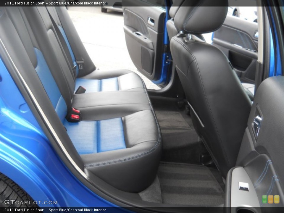 Sport Blue/Charcoal Black Interior Rear Seat for the 2011 Ford Fusion Sport #73208868