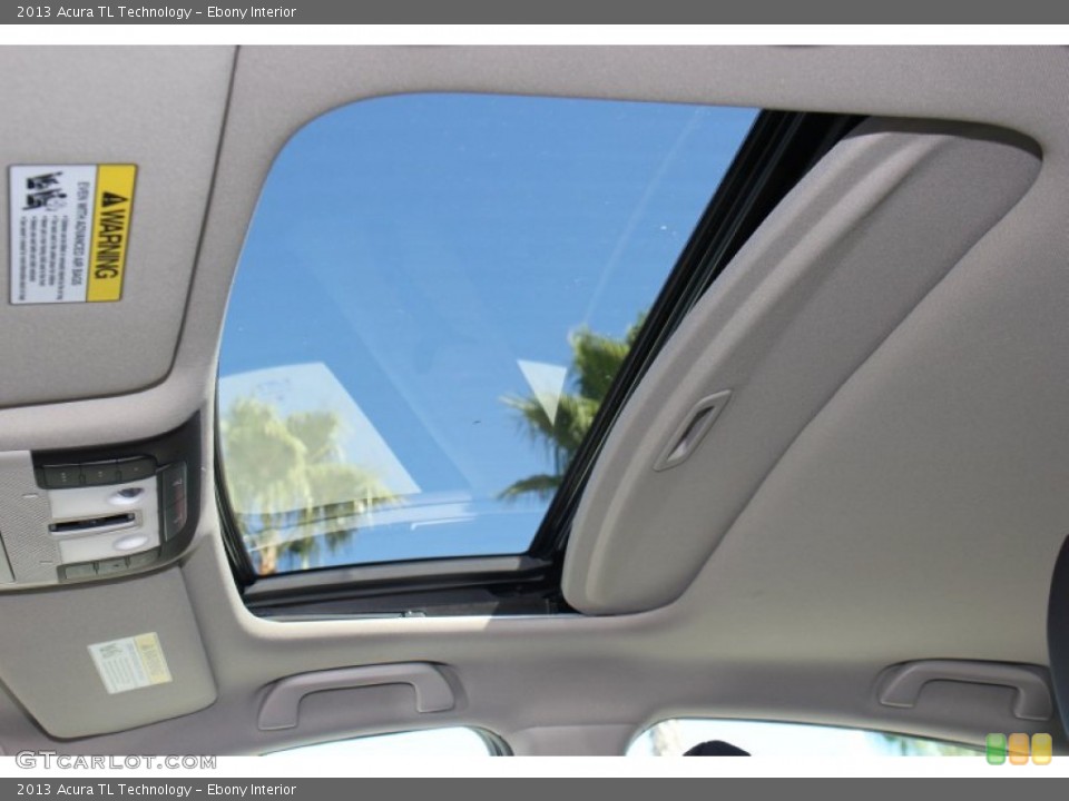 Ebony Interior Sunroof for the 2013 Acura TL Technology #73209588