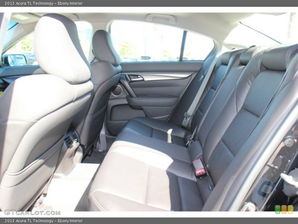 Ebony Interior Rear Seat for the 2013 Acura TL Technology #73209624