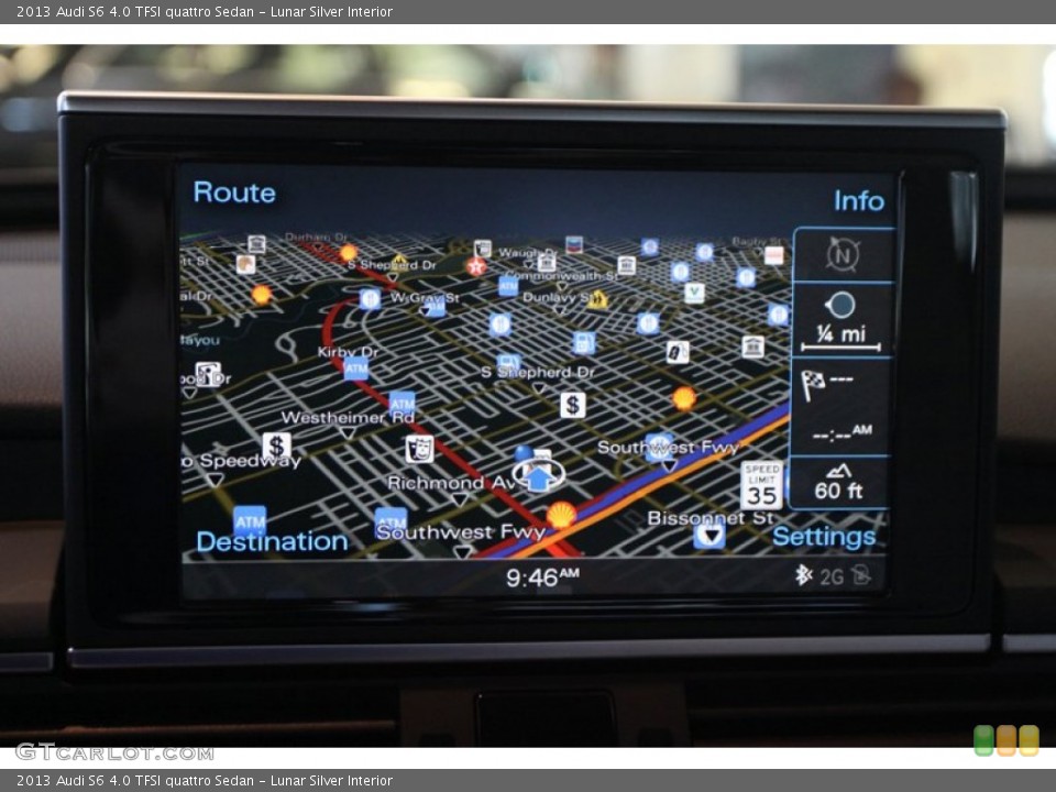 Lunar Silver Interior Navigation for the 2013 Audi S6 4.0 TFSI quattro Sedan #73210290