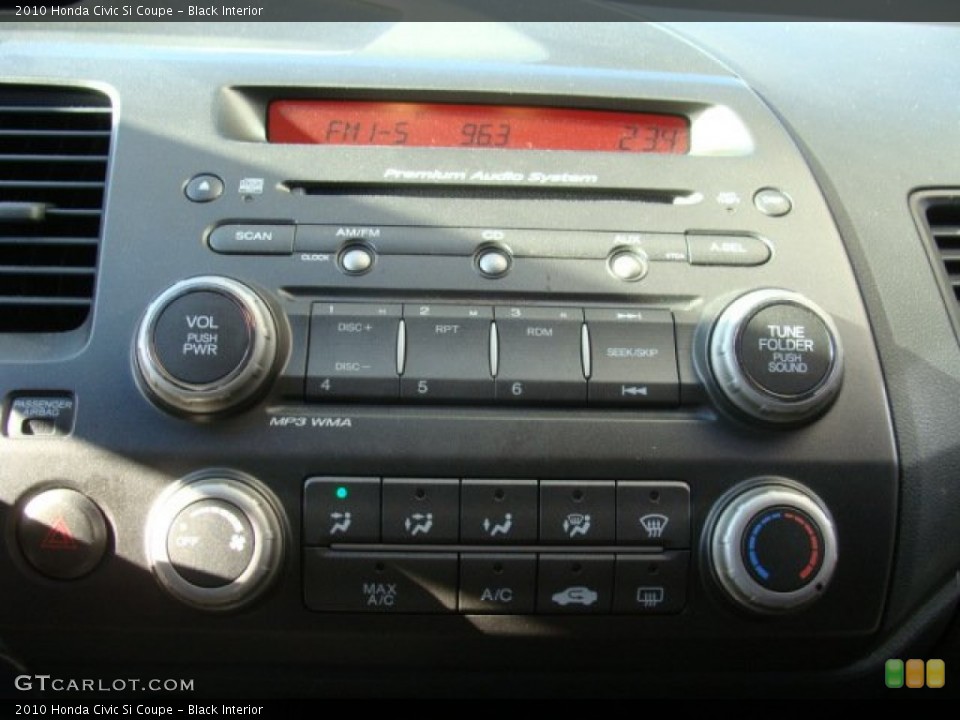 Black Interior Controls for the 2010 Honda Civic Si Coupe #73214984