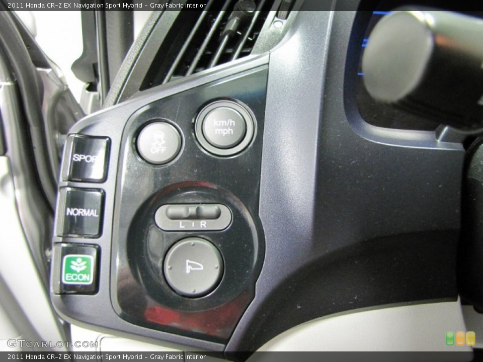 Gray Fabric Interior Controls for the 2011 Honda CR-Z EX Navigation Sport Hybrid #73215211