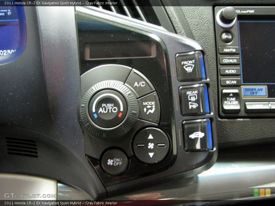 Gray Fabric Interior Controls for the 2011 Honda CR-Z EX Navigation Sport Hybrid #73215294