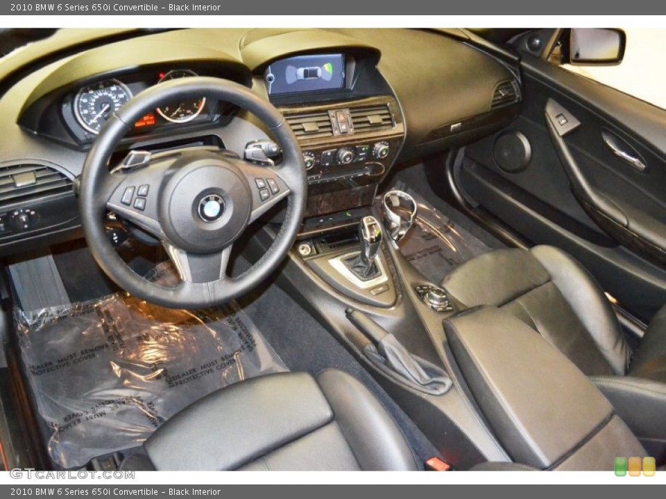 Black Interior Prime Interior for the 2010 BMW 6 Series 650i Convertible #73217844