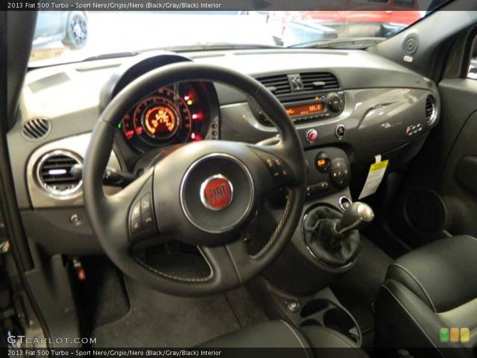 Sport Nero/Grigio/Nero (Black/Gray/Black) Interior Dashboard for the 2013 Fiat 500 Turbo #73218090