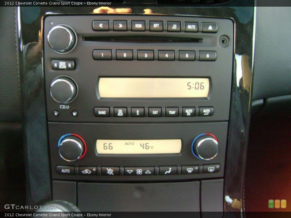 Ebony Interior Audio System for the 2012 Chevrolet Corvette Grand Sport Coupe #73221930
