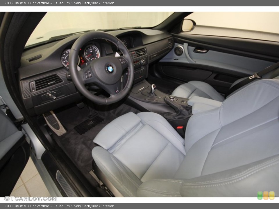 Palladium Silver/Black/Black Interior Prime Interior for the 2012 BMW M3 Convertible #73222311