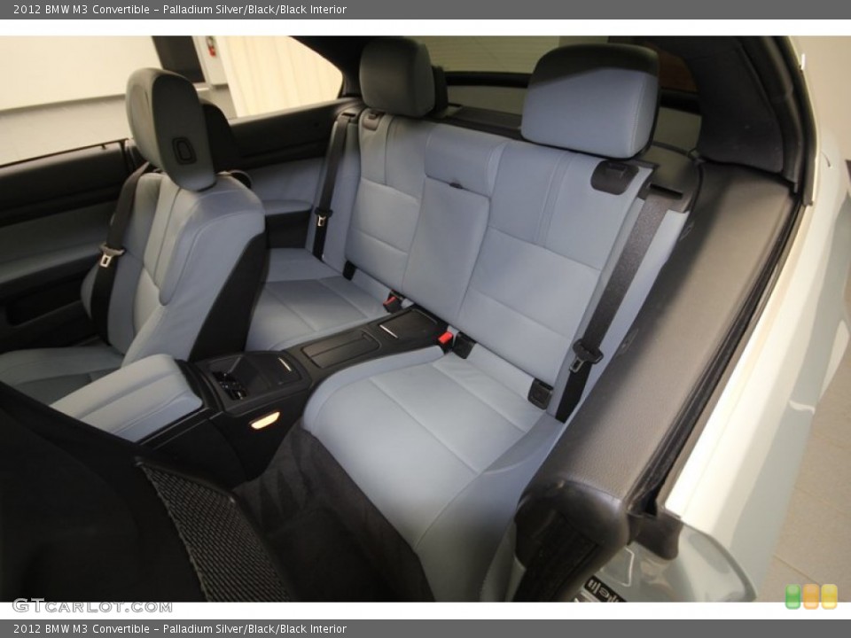 Palladium Silver/Black/Black Interior Rear Seat for the 2012 BMW M3 Convertible #73222329
