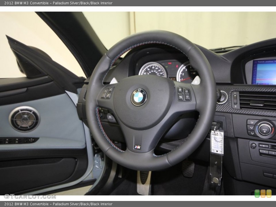 Palladium Silver/Black/Black Interior Steering Wheel for the 2012 BMW M3 Convertible #73222533