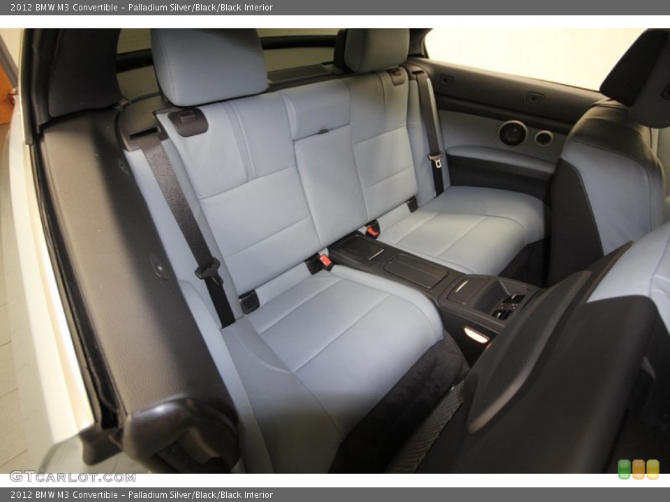 Palladium Silver/Black/Black Interior Rear Seat for the 2012 BMW M3 Convertible #73222573