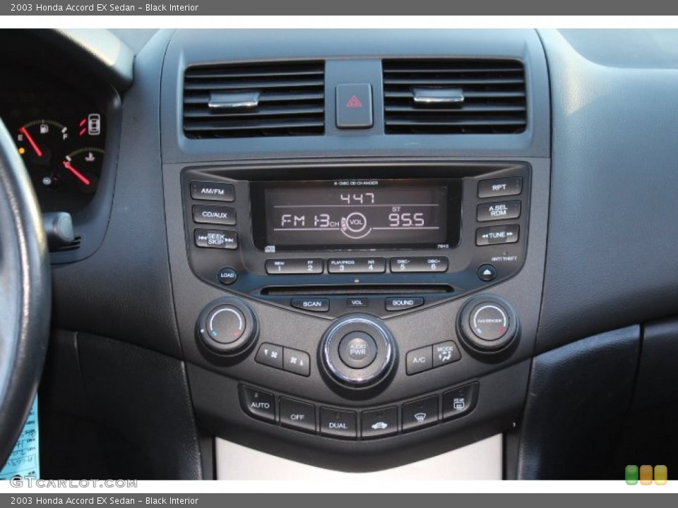 Black Interior Controls for the 2003 Honda Accord EX Sedan #73224354