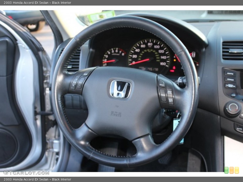 Black Interior Steering Wheel for the 2003 Honda Accord EX Sedan #73224378