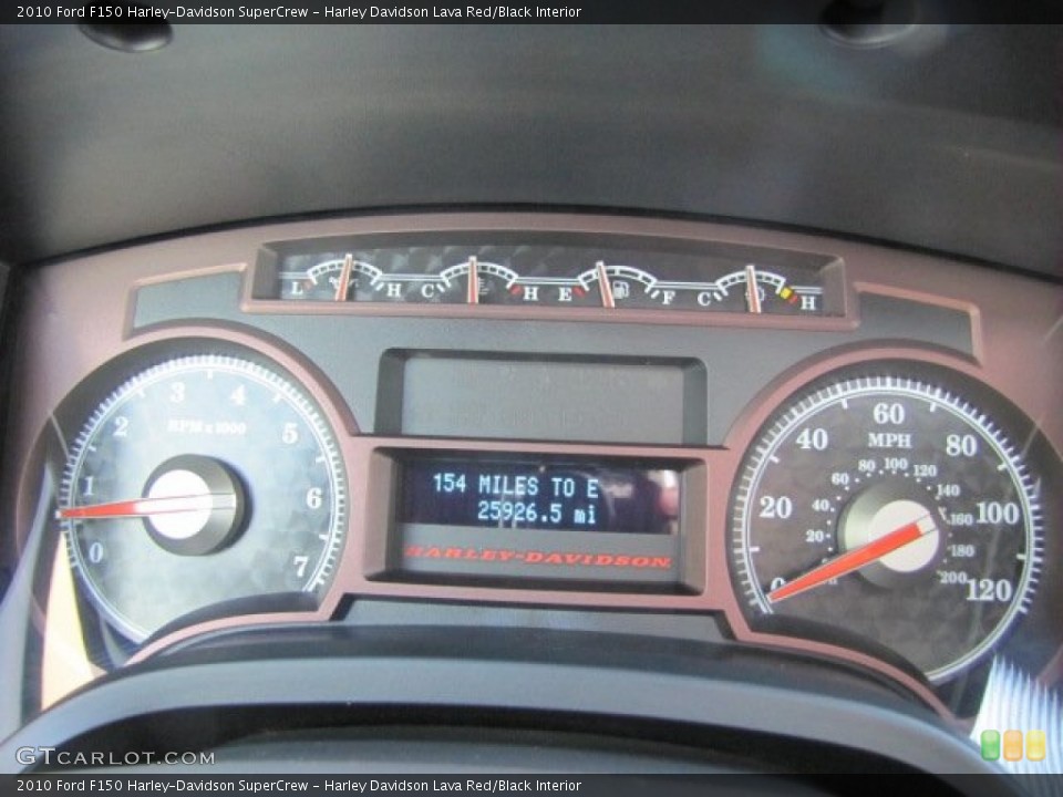 Harley Davidson Lava Red/Black Interior Gauges for the 2010 Ford F150 Harley-Davidson SuperCrew #73225701