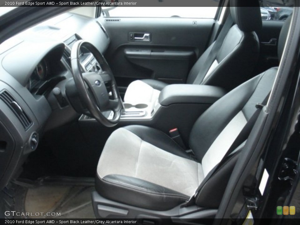 Sport Black Leather/Grey Alcantara Interior Photo for the 2010 Ford Edge Sport AWD #73226416