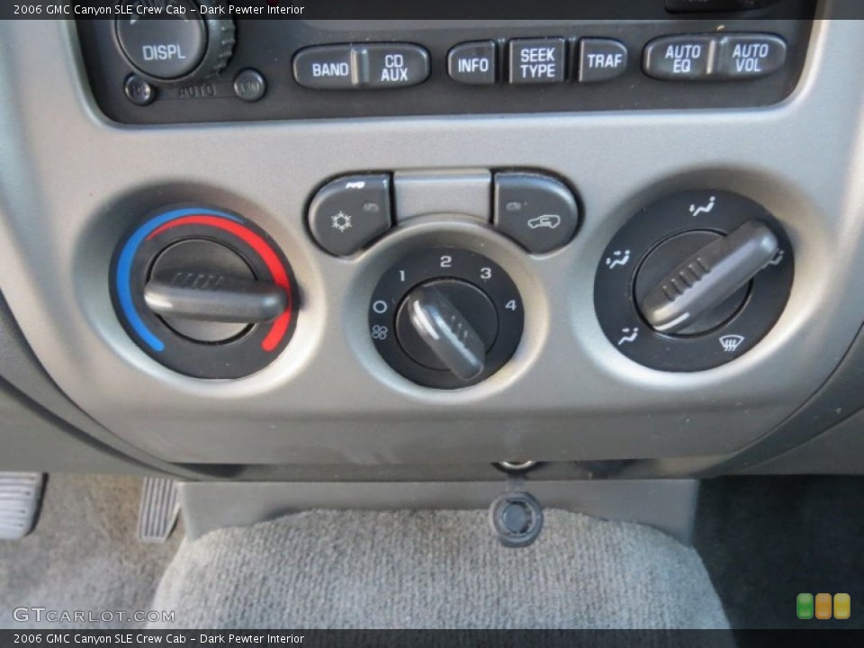 Dark Pewter Interior Controls for the 2006 GMC Canyon SLE Crew Cab #73238460