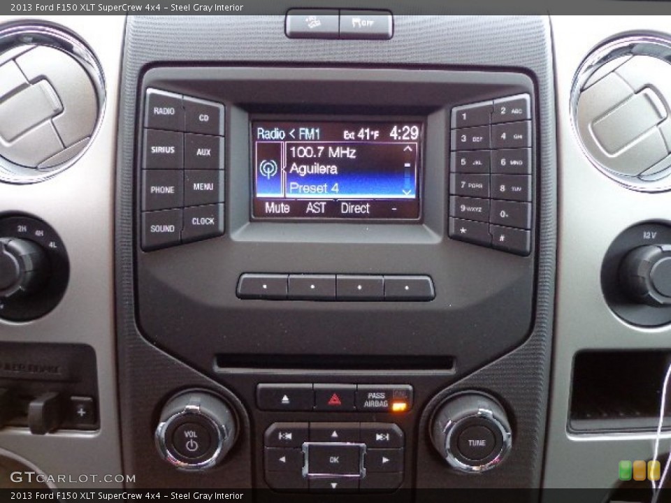 Steel Gray Interior Controls for the 2013 Ford F150 XLT SuperCrew 4x4 #73239039