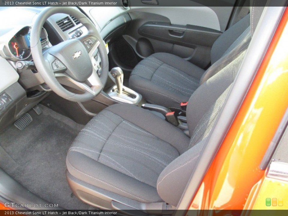 Jet Black/Dark Titanium Interior Front Seat for the 2013 Chevrolet Sonic LT Hatch #73239561