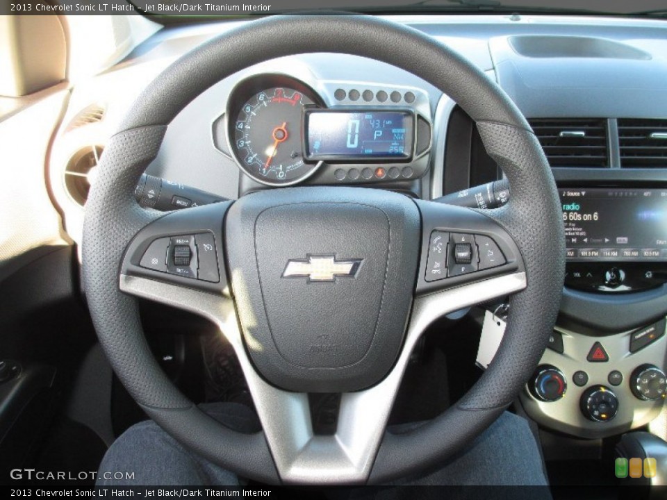Jet Black/Dark Titanium Interior Steering Wheel for the 2013 Chevrolet Sonic LT Hatch #73239668