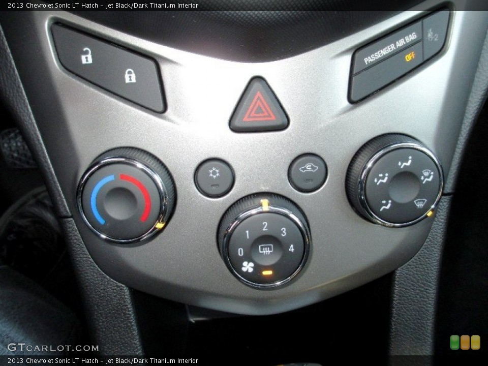 Jet Black/Dark Titanium Interior Controls for the 2013 Chevrolet Sonic LT Hatch #73239696